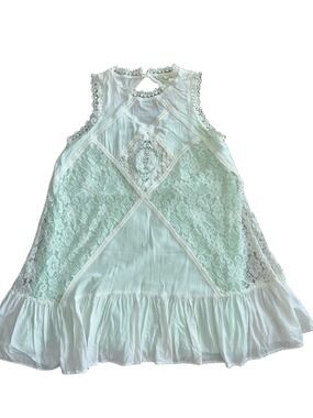 Ivory Lace Boho Slip Dress: Size Medium